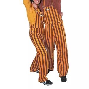 Game Bibs Maroon & Gold Striped Bib Overall Burgundy Minnesota Golden Gophers